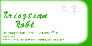 krisztian nobl business card